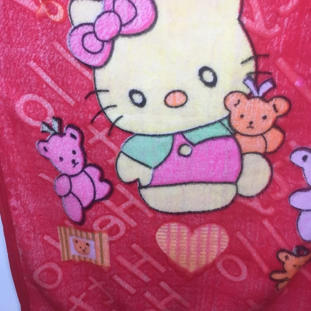 Hello Kitty 90’s Red Baby Crib Blanket Plush Soft Throw 44.5 x 32” Teddy VTG